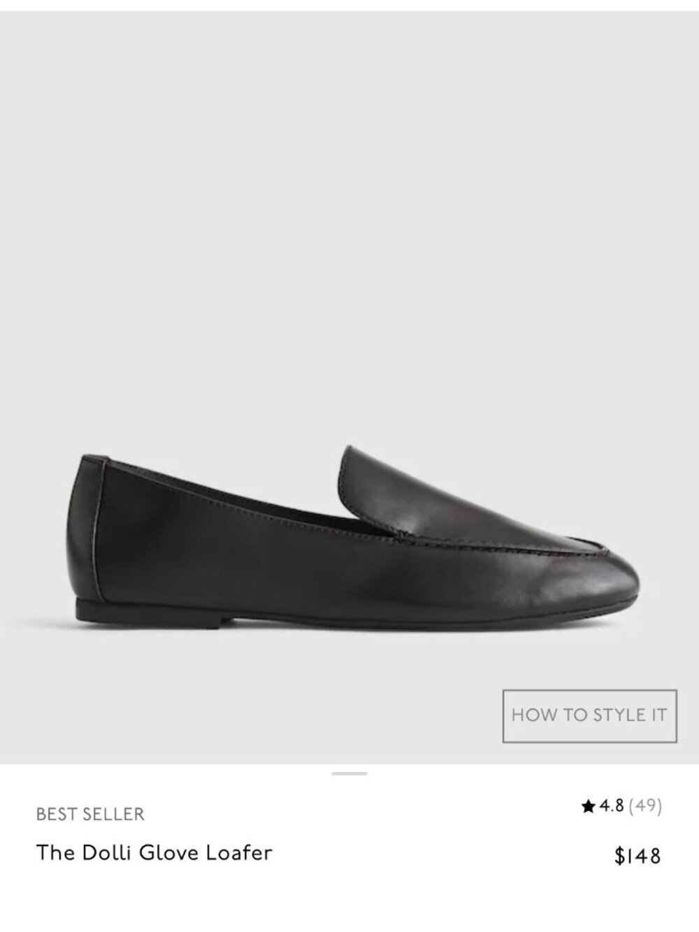Madewell - The Dolli Glove Loafer - Black - Size 7